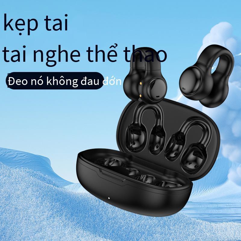 Phong cách mới nhất truyền không khí đến kẹp tai nghe Bluetooth Tai nghe Bluetooth thời lượng pin siêu dài không đau khi đeo tai nghe chơi game