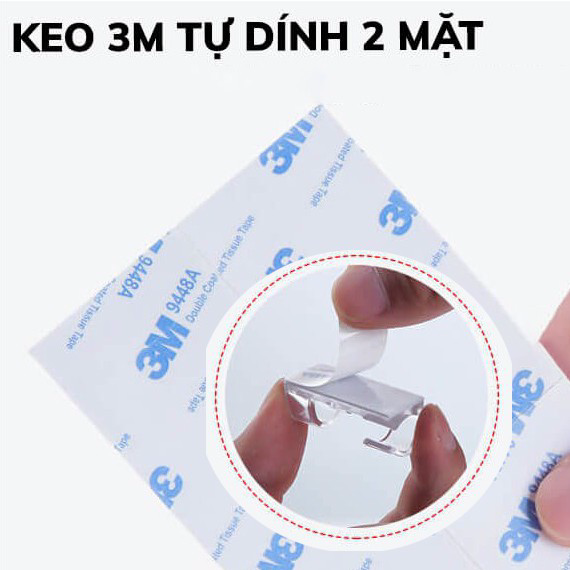 Kẹp Dây Điện Dán Tường Treo Giữ Cố Định Cáp Sạc Thông Minh, Bộ Nẹp Đi Dây Điện Lớn Vỉ 16 Cái Có Keo 