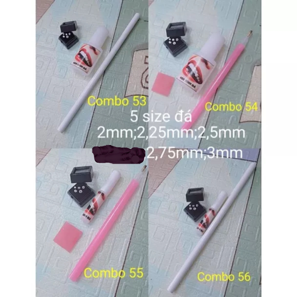 Combo đá đính răng chân nhọn.