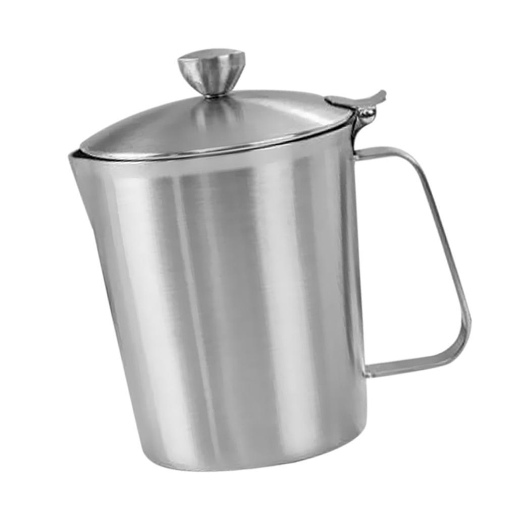 Stainless Steel Creative Coffee Tea Mug Cup with Lid and Graduation 500ml