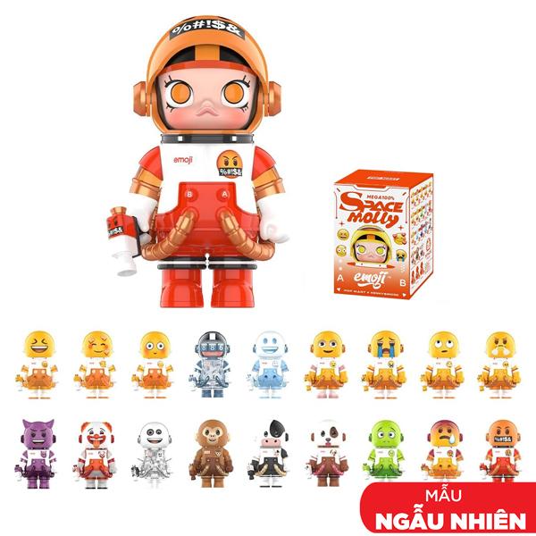 Đồ Chơi Mô Hình Pop Mart Mega Space Molly 100% x Emoji Series 4 (Mẫu Sản Phẩm Bên Trong Là Ngẫu Nhiên)