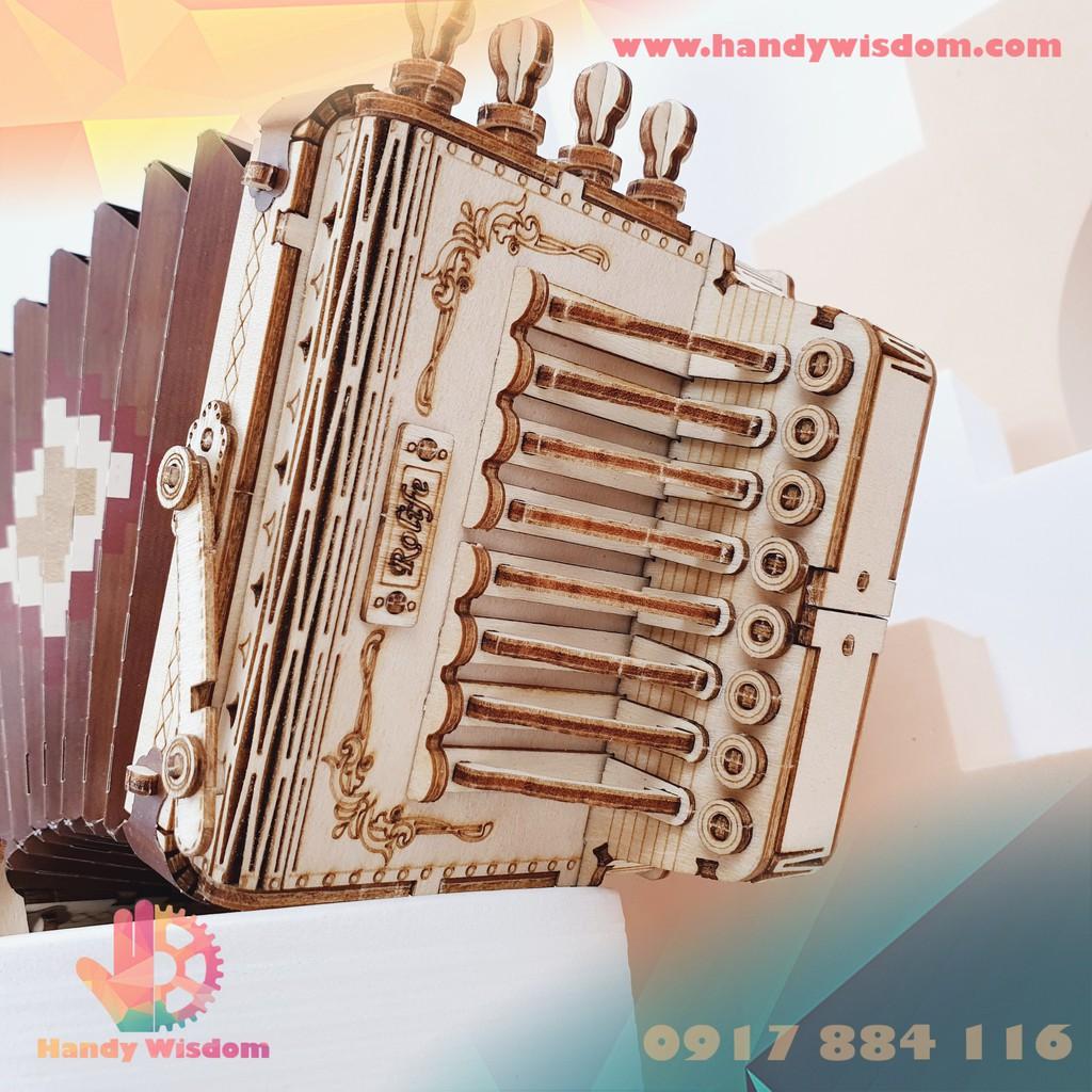 Mô hình lắp ghép gỗ Rolife - Đàn Accordion - Robotime Accordion TG410