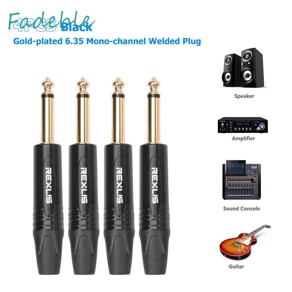 Set 4 Jack Cắm Kết Nối 6.35mm Cho Loa / Guitar / Microphone