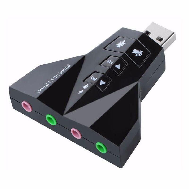 USB ra âm thanh - Card USB ra Sound 7.1 Kiểu dáng Phi thuyền, Máy bay âm thanh chất lượng cao 7.1 - 3D