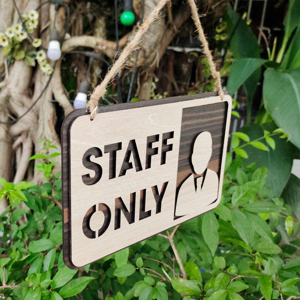 Bảng gỗ phòng staff only TCD06 (phòng dành cho nhân viên)