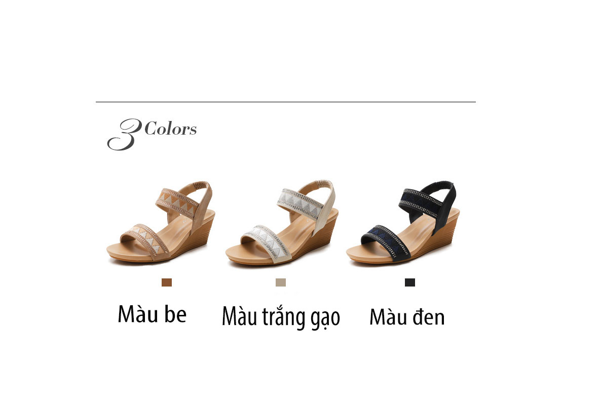 Giày quai ngang nữ giày sandals nữ dép quai hậu nữ cao 5 cm Mã 320-270A