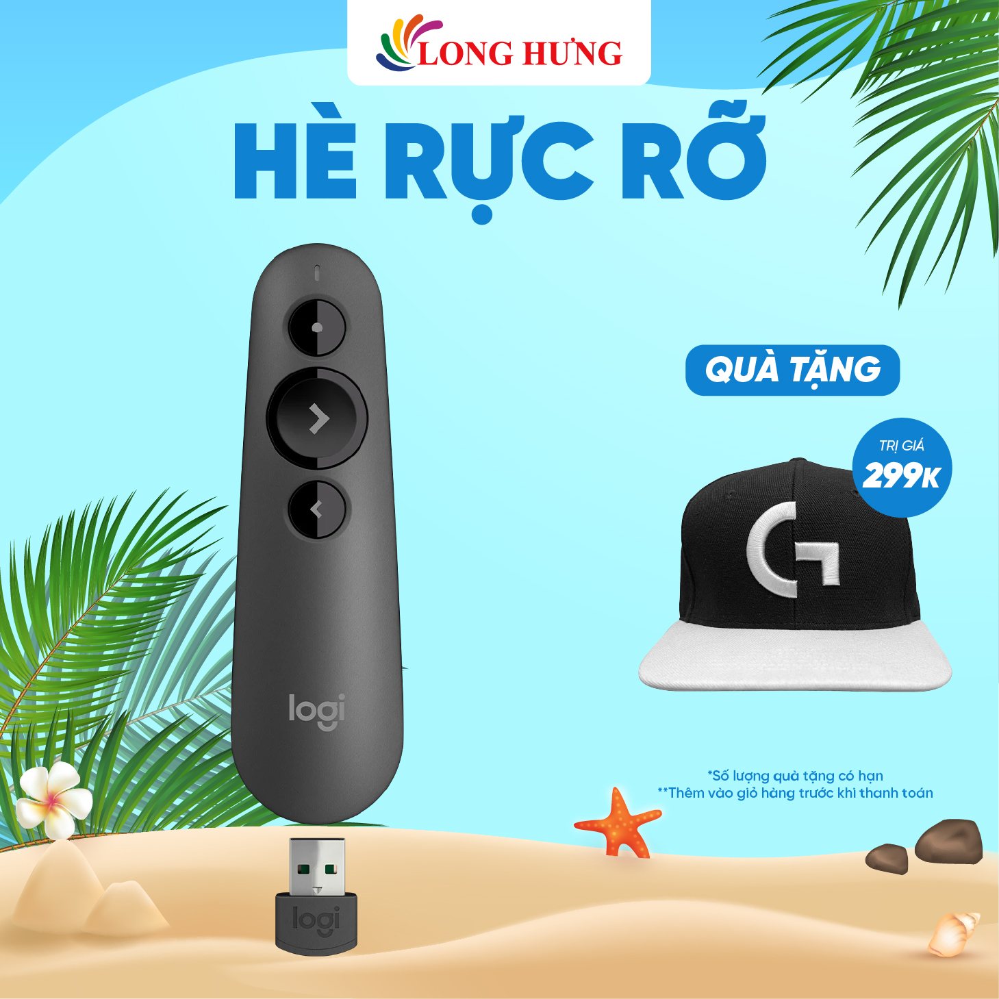 Bút trình chiếu Logitech R500s - Hàng chính hãng