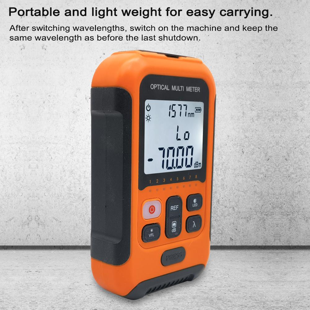 Portable Lightweight 3 in 1 Optical Power Meter High Accurancy Network Tester Digital Display Optical Fiber Tester with LED Light
