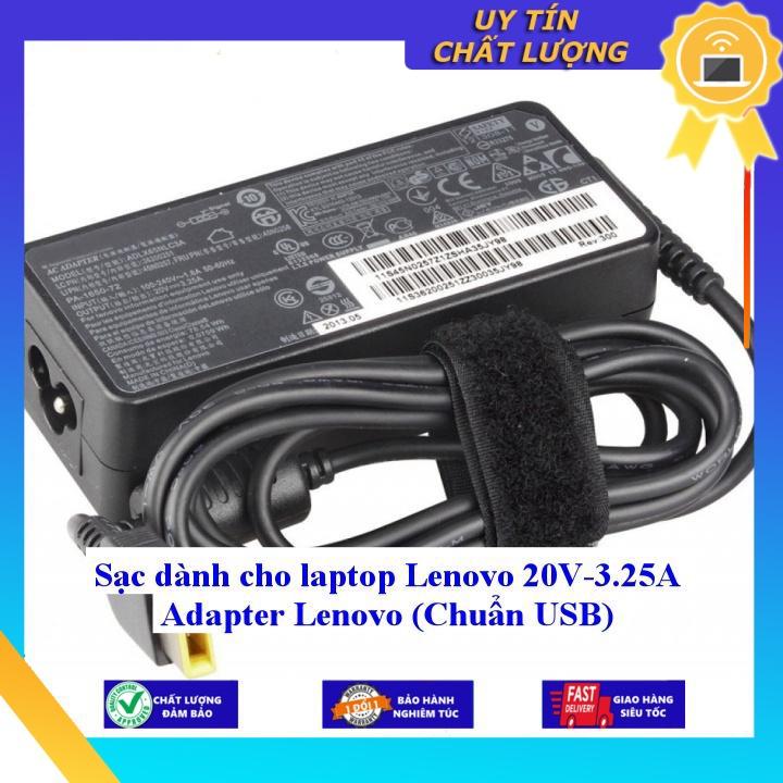 Sạc dùng cho laptop Lenovo 20V-3.25A Adapter Lenovo (Chuẩn USB) - Hàng Nhập Khẩu New Seal