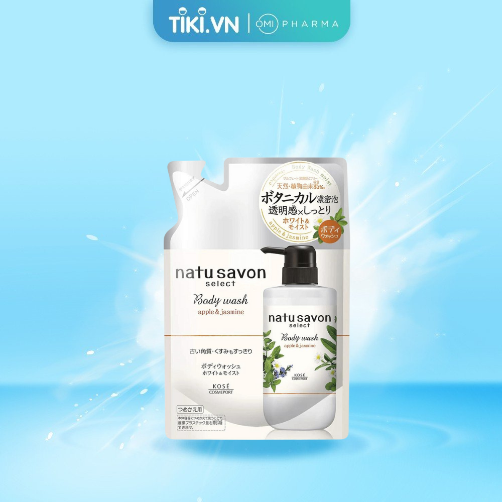 Sữa Tắm Tạo Bọt Dưỡng Trắng Và Làm Mềm Mịn Da Softymo Natu Savon Hương Hoa Nhài Và Táo Nhật Bản