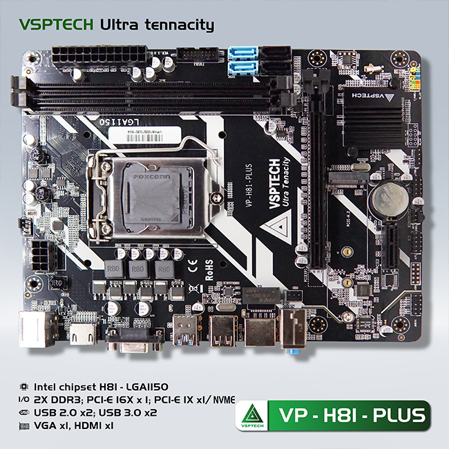 MAINBOARD VSPTECH H81-PLUS - Hàng chính hãng