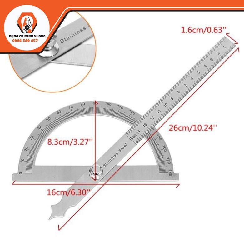 Thước đo độ vòng cung 180 độ