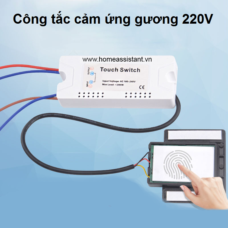 Công Tắc Cảm Ứng Bật Tắt Đèn Gương Kính 220V TQ02