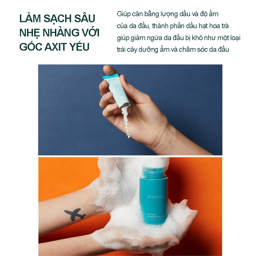 Bột gội đầu Le Nouvou Natural Powder Shampoo