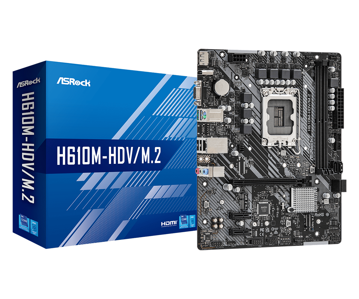 Bo mạch chủ Mainboard ASROCK H610M-HDV/M.2 DDR4 -- Hàng Chính Hãng