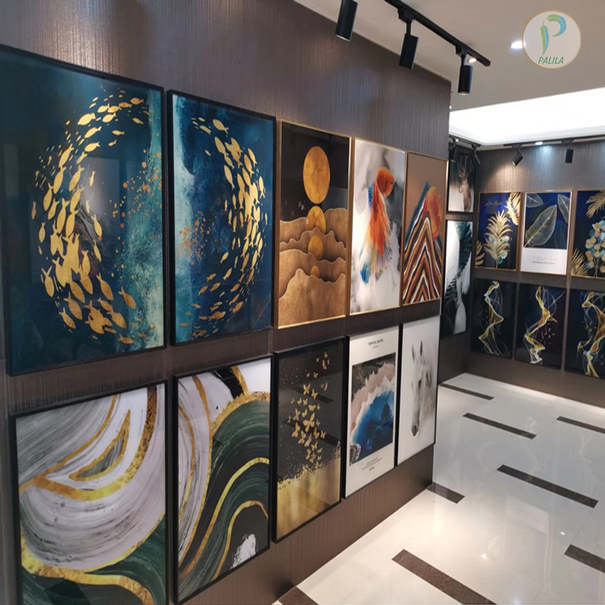 Tranh tráng gương cao cấp trang trí bộ 5 tấm - Tranh canvas sang trọng hiện đại