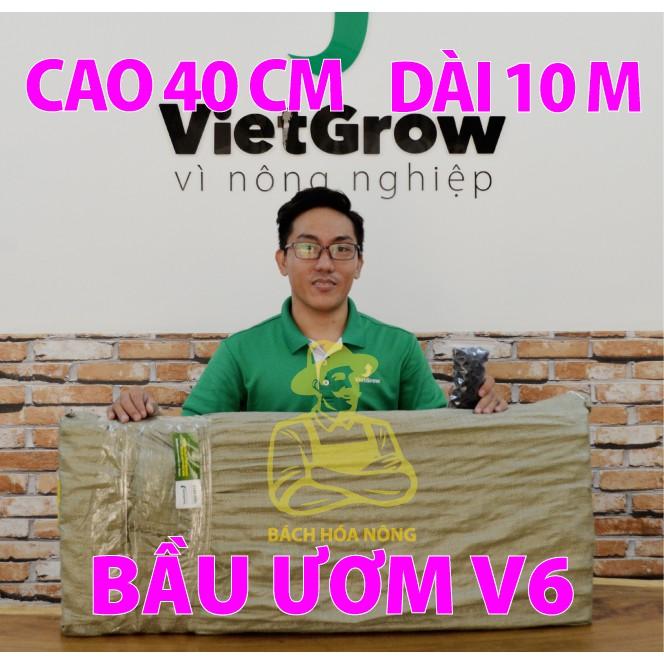 Bầu ươm V6 cao 40cm dài 10m, dầy 0.7, sản phẩm tặng kèm đinh ốc
