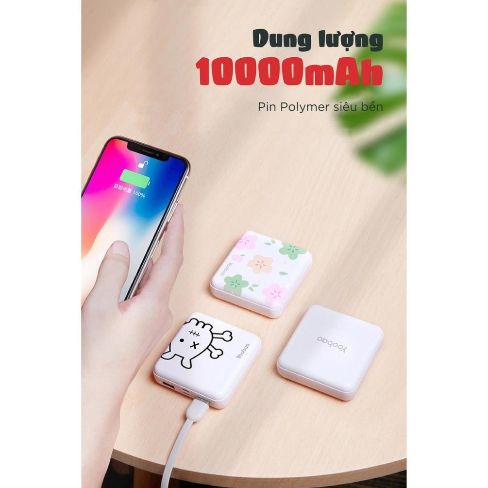 Pin sạc dự phòng Yoobao M4 mini 10000mAh Pin Li-Polymer 2 đầu vào 2 đầu ra cho điện thoại máy tính bảng.... - HÀNG NHẬP KHẨU