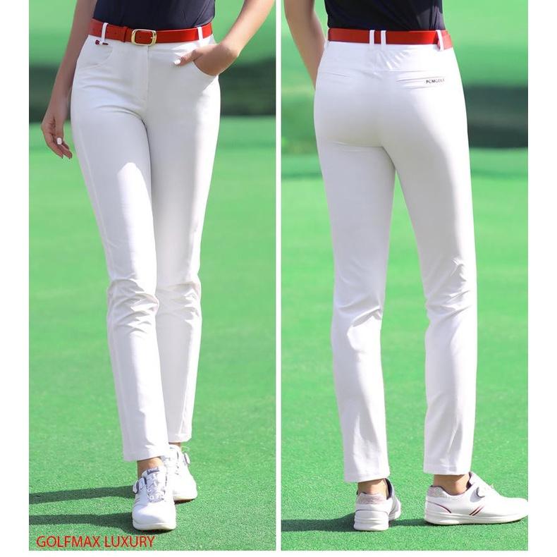 Quần dài nữ đánh Golf chính hãng PGM - KUZ069 - Chất liệu 86% sợi Po + 14% spandex cao cấp, bền đẹp