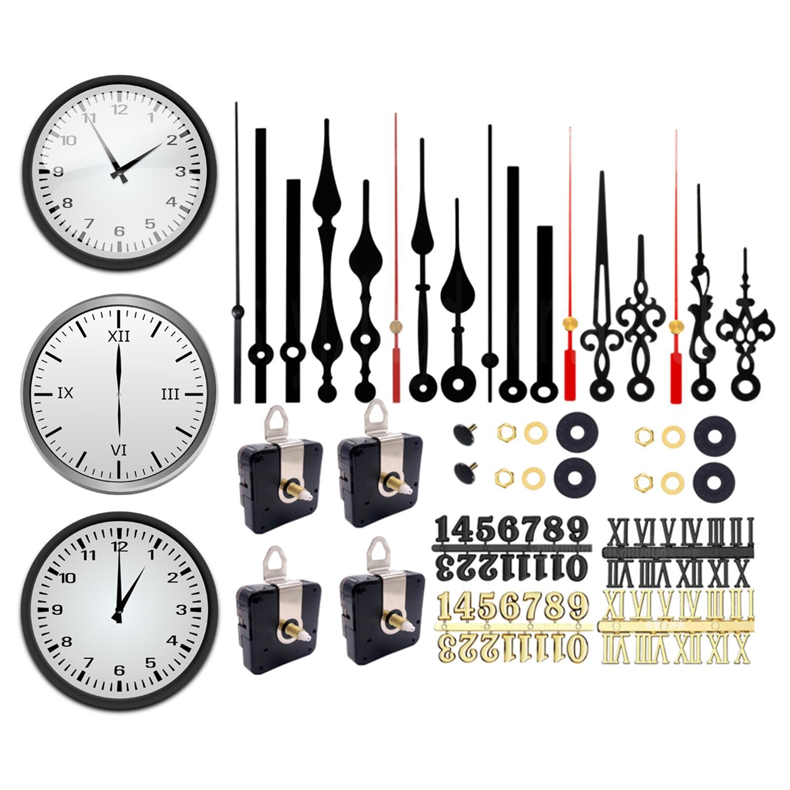 4x Quartz Wall Clock Movement Kit Repair Parts Motor Collectibles DIY