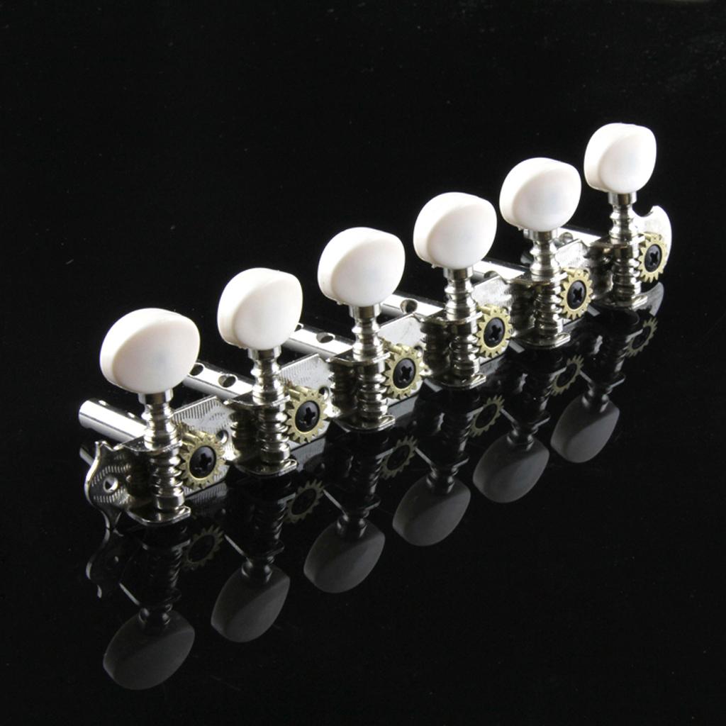 Acoustic Guitar Right Machine Heads Tuning Pegs Tuner Button White Handle