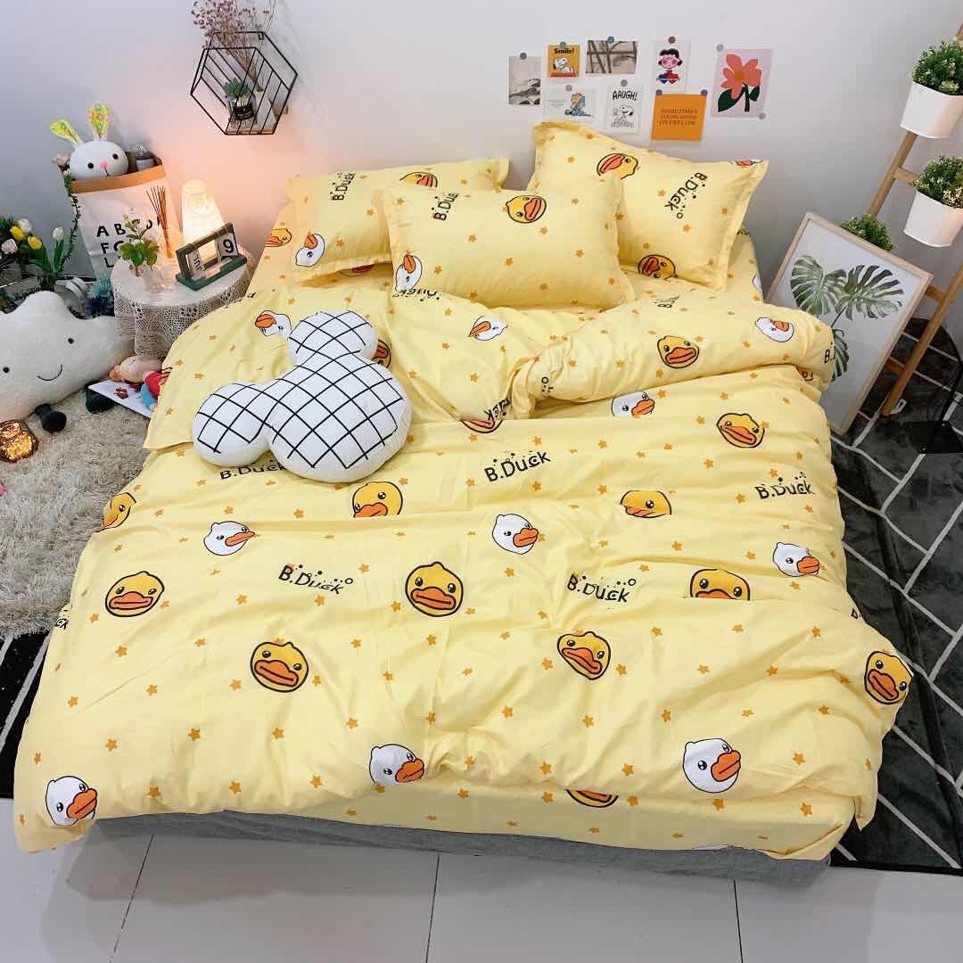 Bộ Vỏ Chăn Ga Gối Poly Cotton Hàn Quốc Hoạ Tiết - TM055