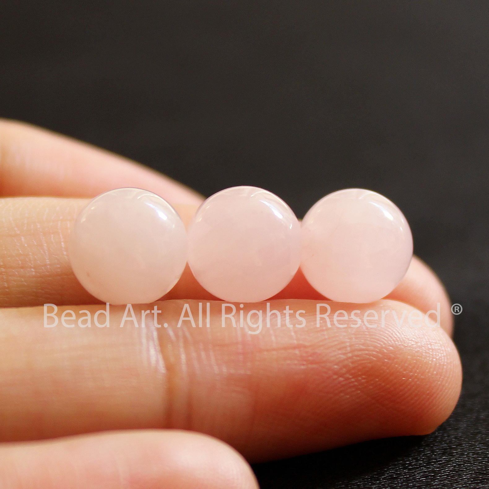 [1 Hạt] 8MM Đá Thạch Anh Hồng (Rose Quartz) Tự Nhiên Loại A, Đá Phối Vòng Tay Phong Thuỷ, Chuỗi Hạt, Mặt Dây Chuyền, Mệnh Hoả, Mệnh Thổ - Bead Art