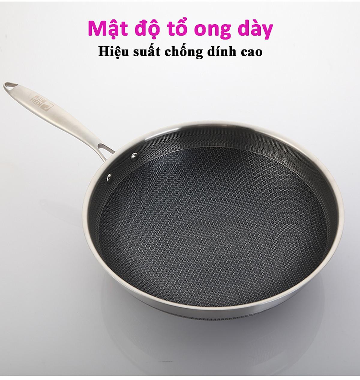 Chảo Chống Dính Inox 304 Cao Cấp - Công Nghệ Blackcube 7 Lớp - GDHN Loại Tốt