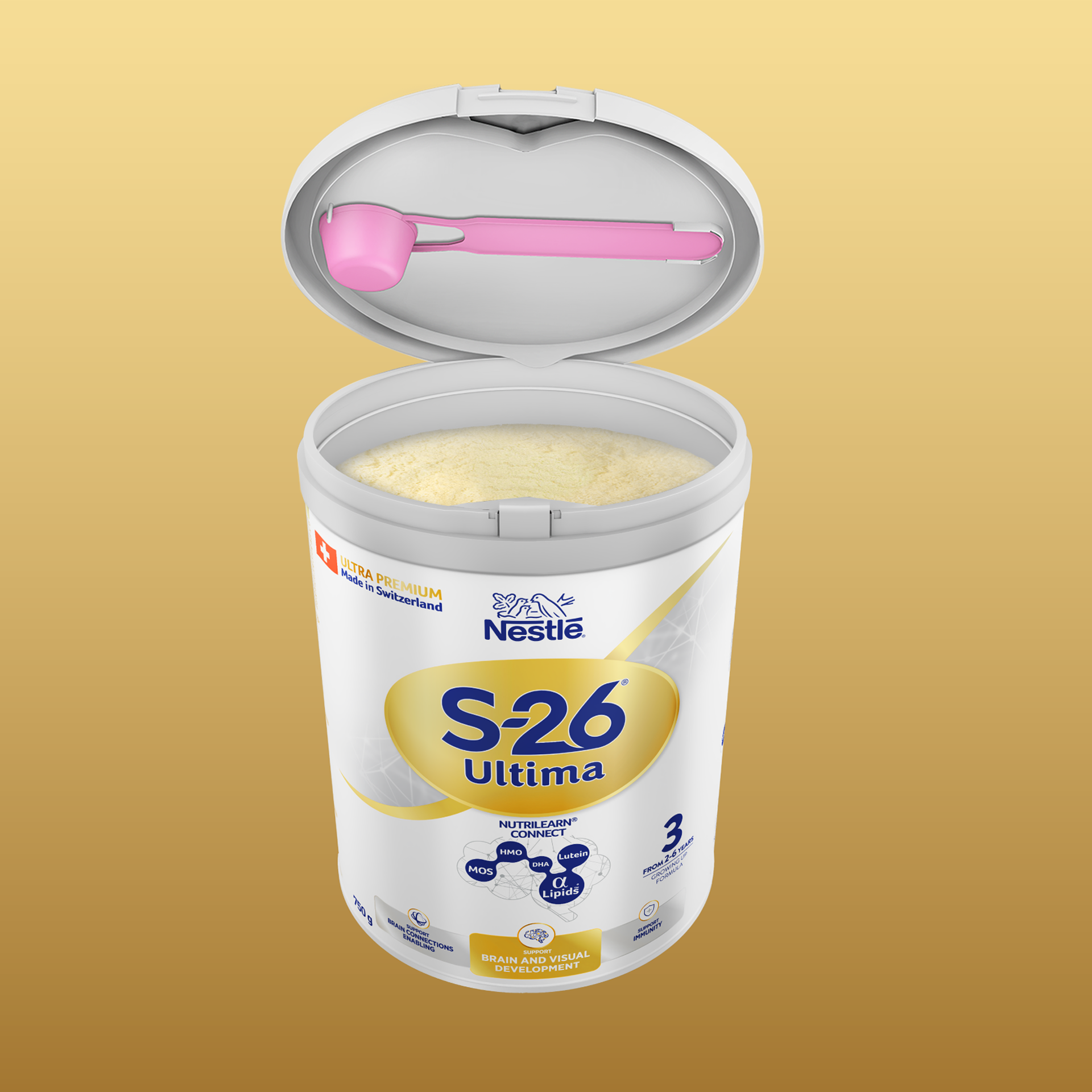 Sữa Bột Nestlé S-26 ULTIMA 3 (S26) 750G từ Thụy Sỹ độc quyền tăng tốc độ kết nối não bộ 2,5 lần với NUTRILEARN CONNECT   Tặng ​Máy massage cổ​ (2-6 tuổi)