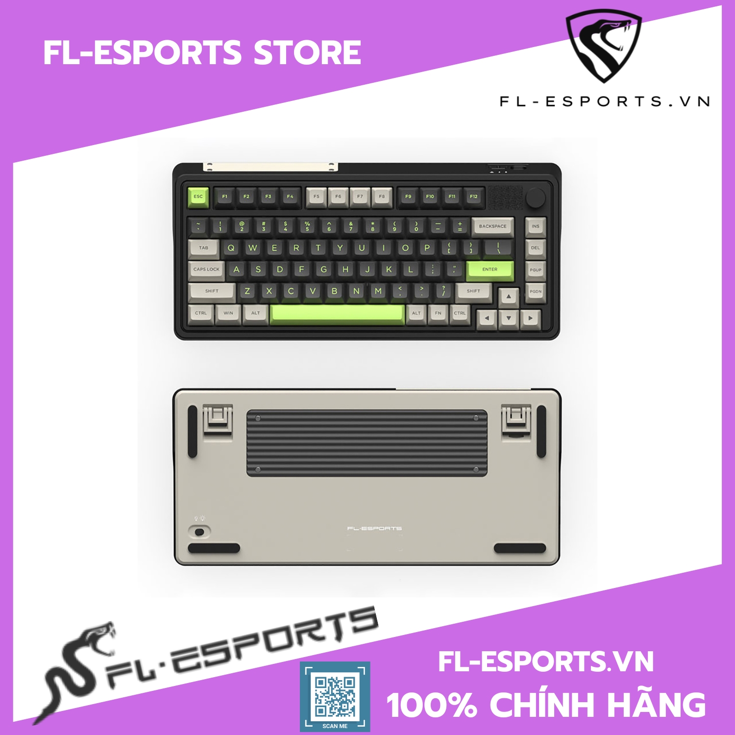 Bàn phím cơ FL-Esports CMK75 3 Mode - Hàng chính hãng