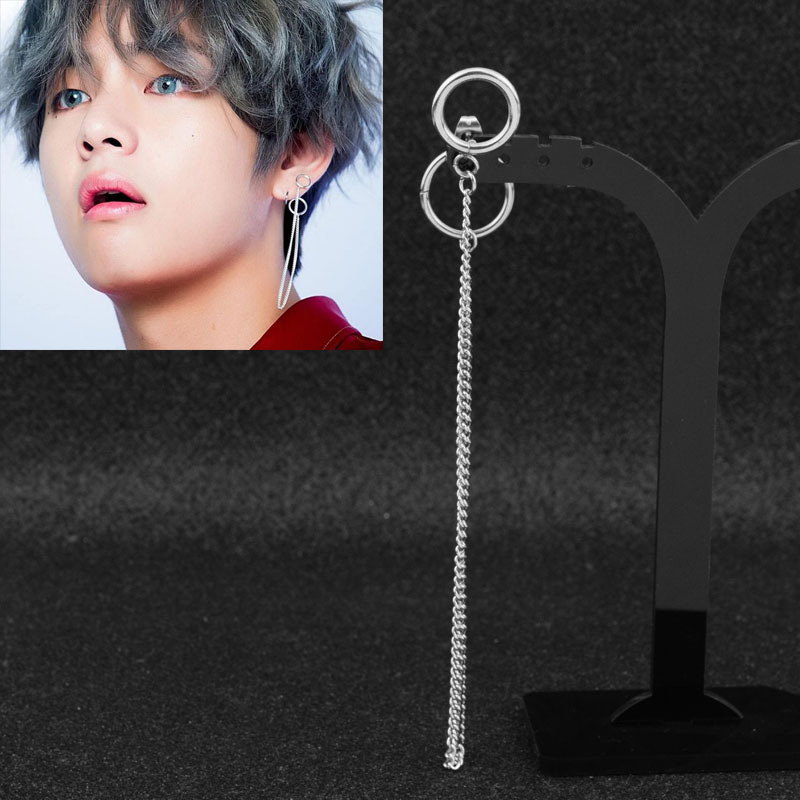 Bông tai nam nữ chữ I idol đẹp độc lạ