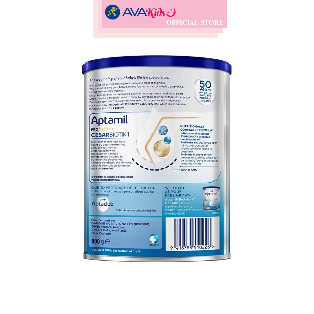 Sữa bột Aptamil Profutura Cesarbiotik số 1 800g (0 – 12 tháng)