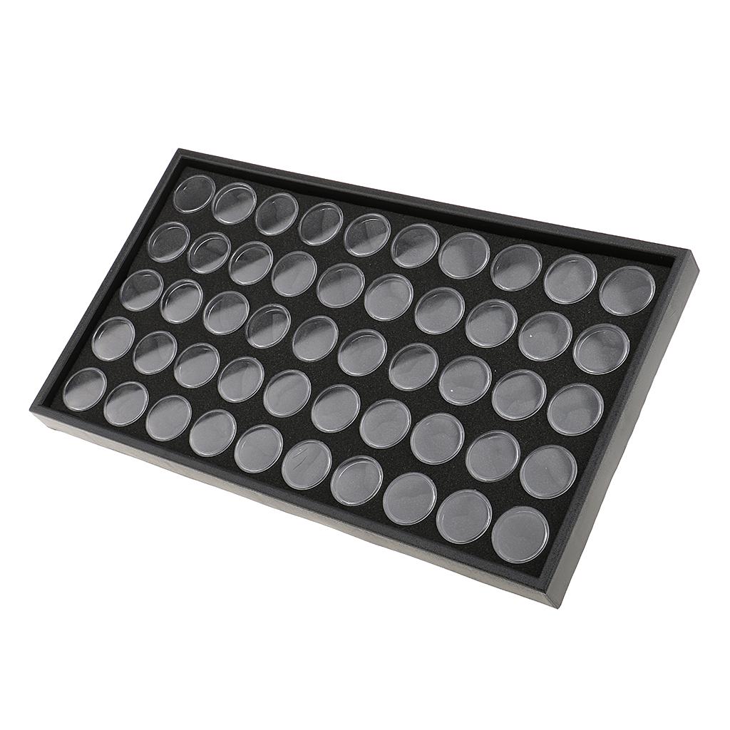 50 Grids Empty Nail Glitter Dust Powder Jewelry Display Box Case Holder 2pcs