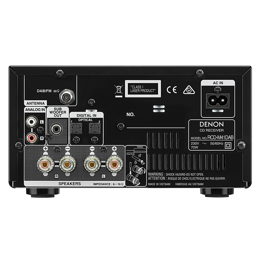 Bộ Dàn Loa Hifi Denon RCDM41SPE2 + SCM41CWEM - Hàng Chính Hãng