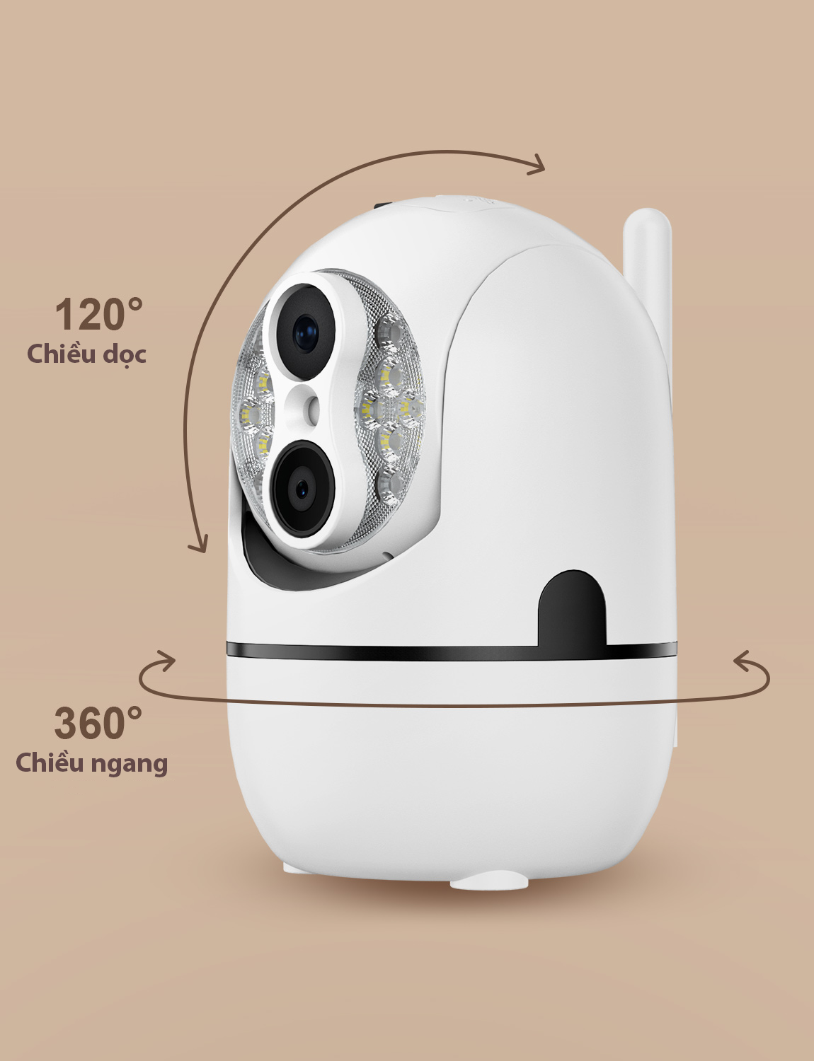 Camera Wifi IPC360 Home NXH2-10, chất lượng video 1080p (FHD), xoay 360 độ (Hàng chính hãng)