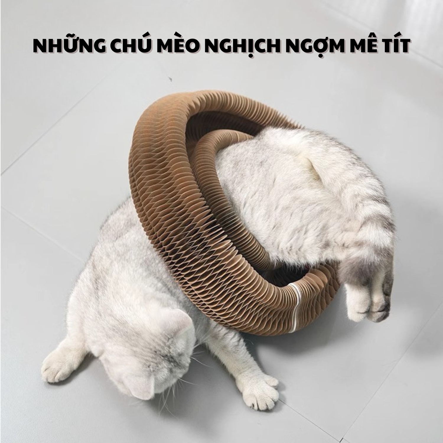 Đồ chơi bàn cào móng cho mèo kèm bóng có chuông giảm căng thẳng | Đồ chơi cào móng trụ cào móng mèo nhiều hình dạng cho nhiều mèo cùng chơi