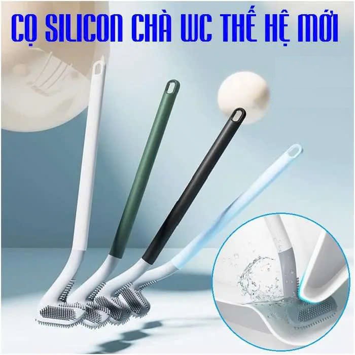 [ Xả Lỗ ] Chổi Cọ Toilet Silicon, Chổi Chà Rửa Nhà Vệ Sinh Bồn Cầu Thế Hệ Mới Siêu Sạch Có Lỗ Treo Tiện Lợi (tặng kèm móc treo)