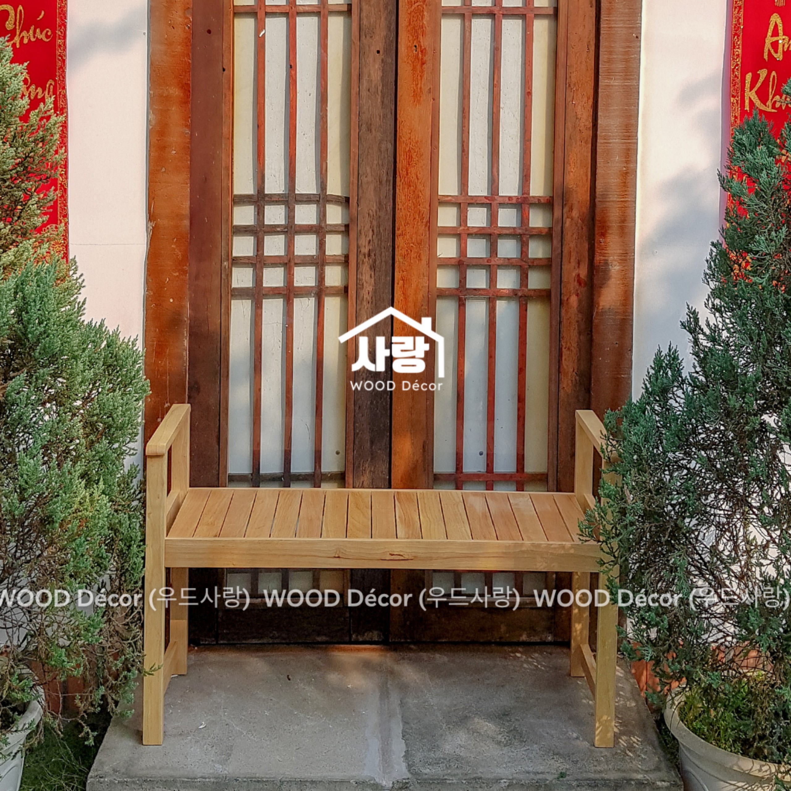 Ghế băng gỗ BENCH CHAIR phong cách Hàn Quốc