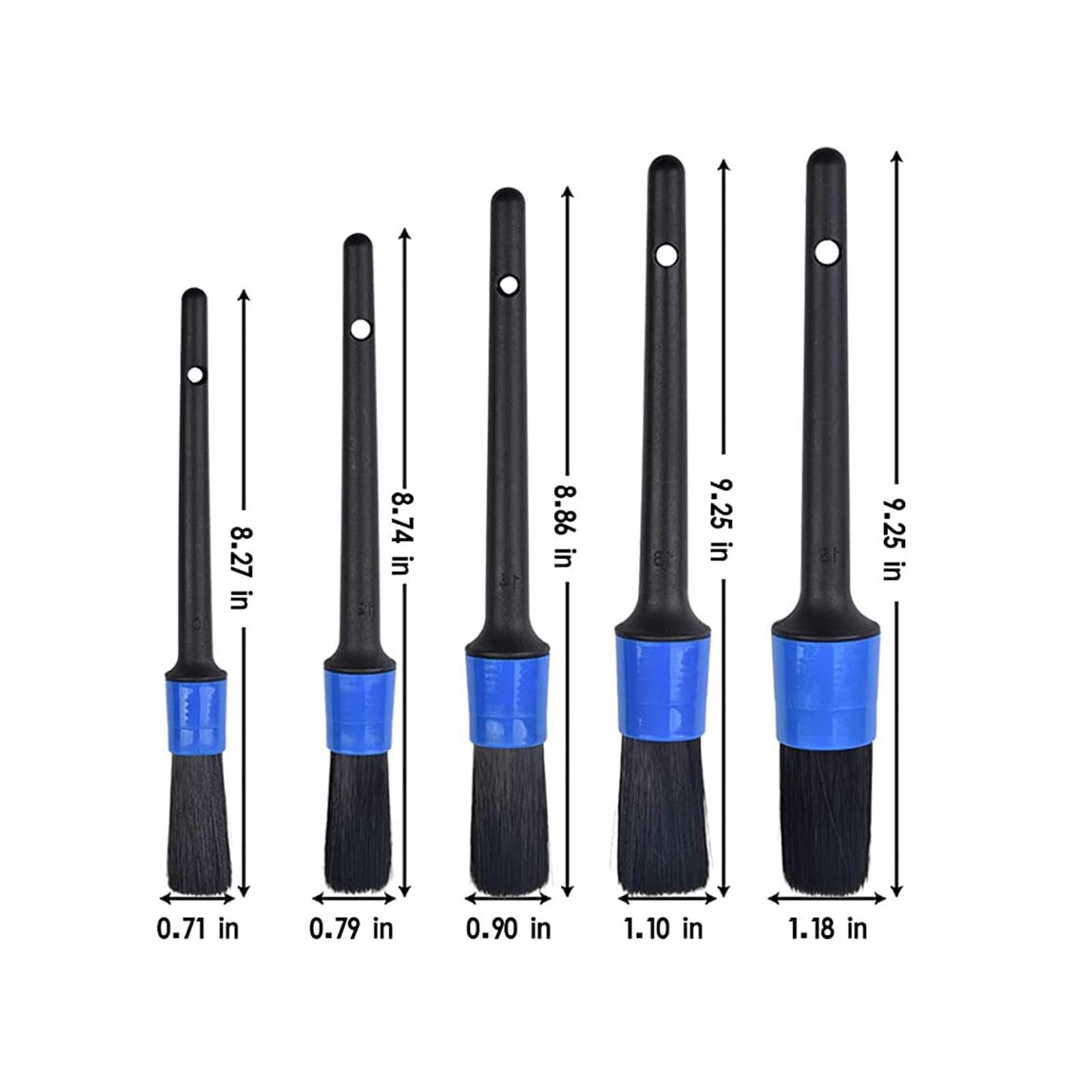 5 Pieces Car Detail Brush for Vehicles Interior Exterior Wheels Engine