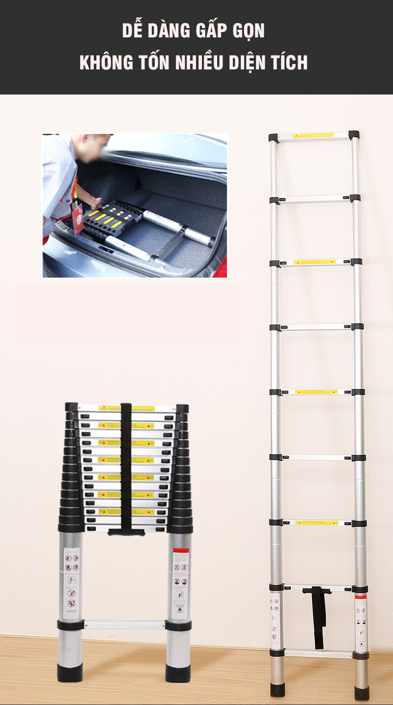 Thang nhôm rút đơn DIY TL-I-44 - Hàng chính hãng - Tiêu chuẩn EN131