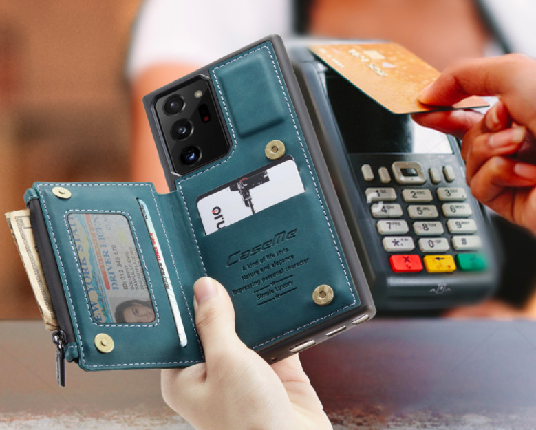 Ốp Lưng Da Bò Thật Chính Hãng CaseMe Kèm Ví Chống Sốc Cho SamSung Galaxy Note 20 Ultra