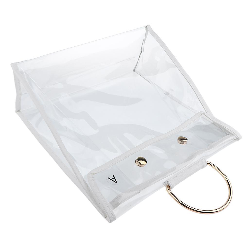 Women’s Transparent Storage Bag Clear Cosmetic PVC Organizer Dustproof Handbag Holder