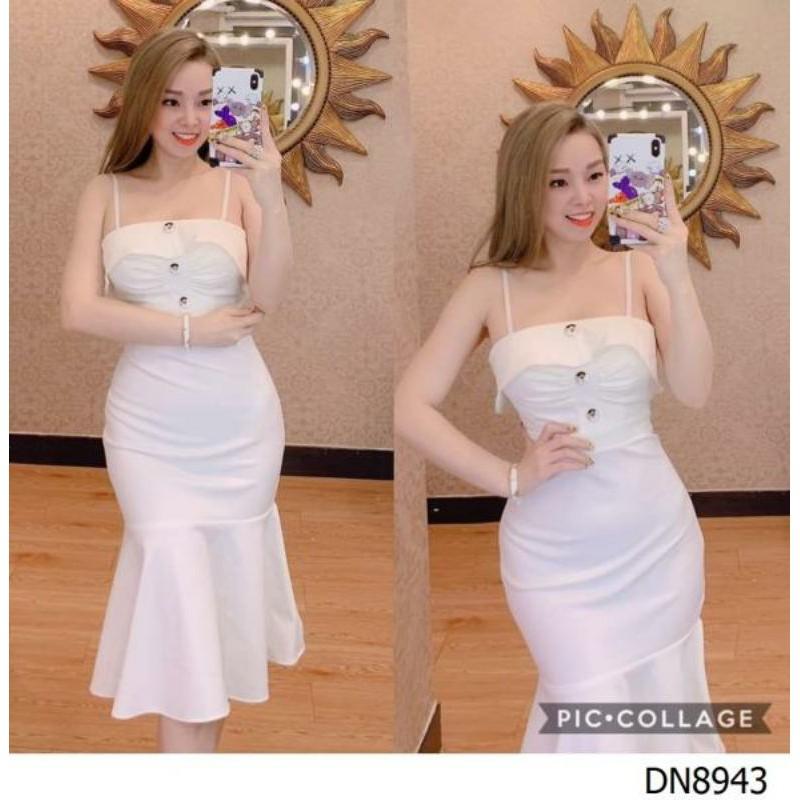 Đầm.cúp.2.đây.bèo.ngực.phối.đuôi.cá.kute