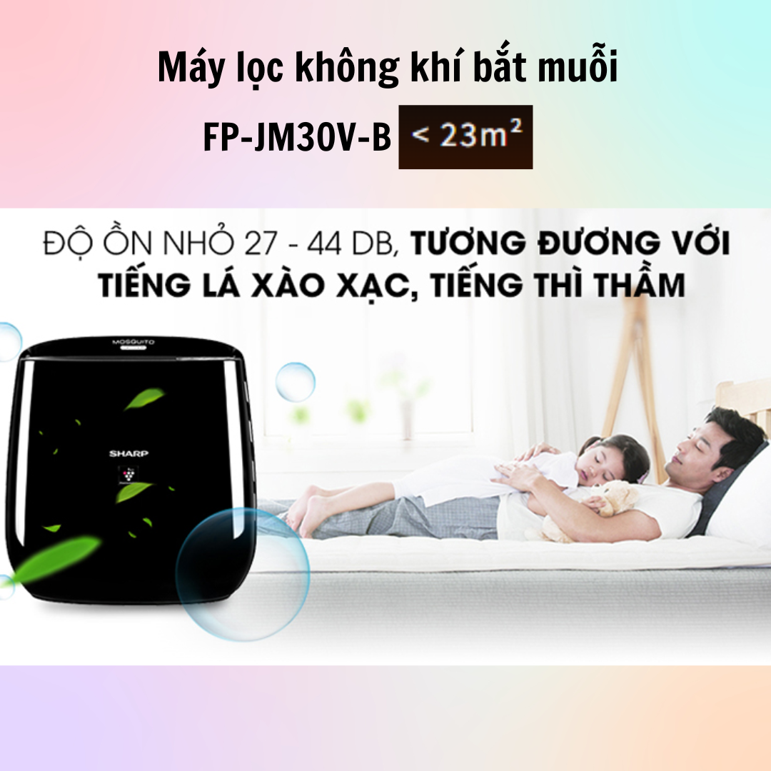 Máy Lọc Không Khí Bắt Muỗi Sharp FP-JM30V-B/FP-JM40V-B - Hàng Chính Hãng - Bảo Hành 12 Tháng