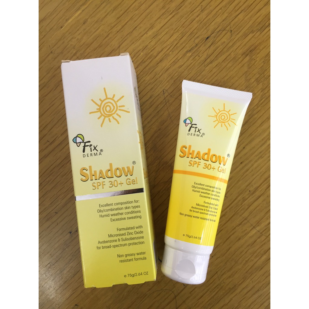 Gel Chống Nắng Da Mặt Fixderma Shadow SPF 30+ 75g