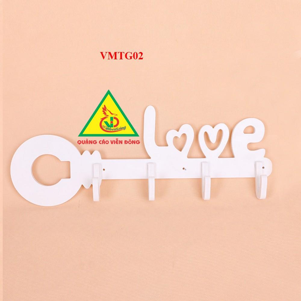 Set 2 Móc treo tường đa năng LOVE