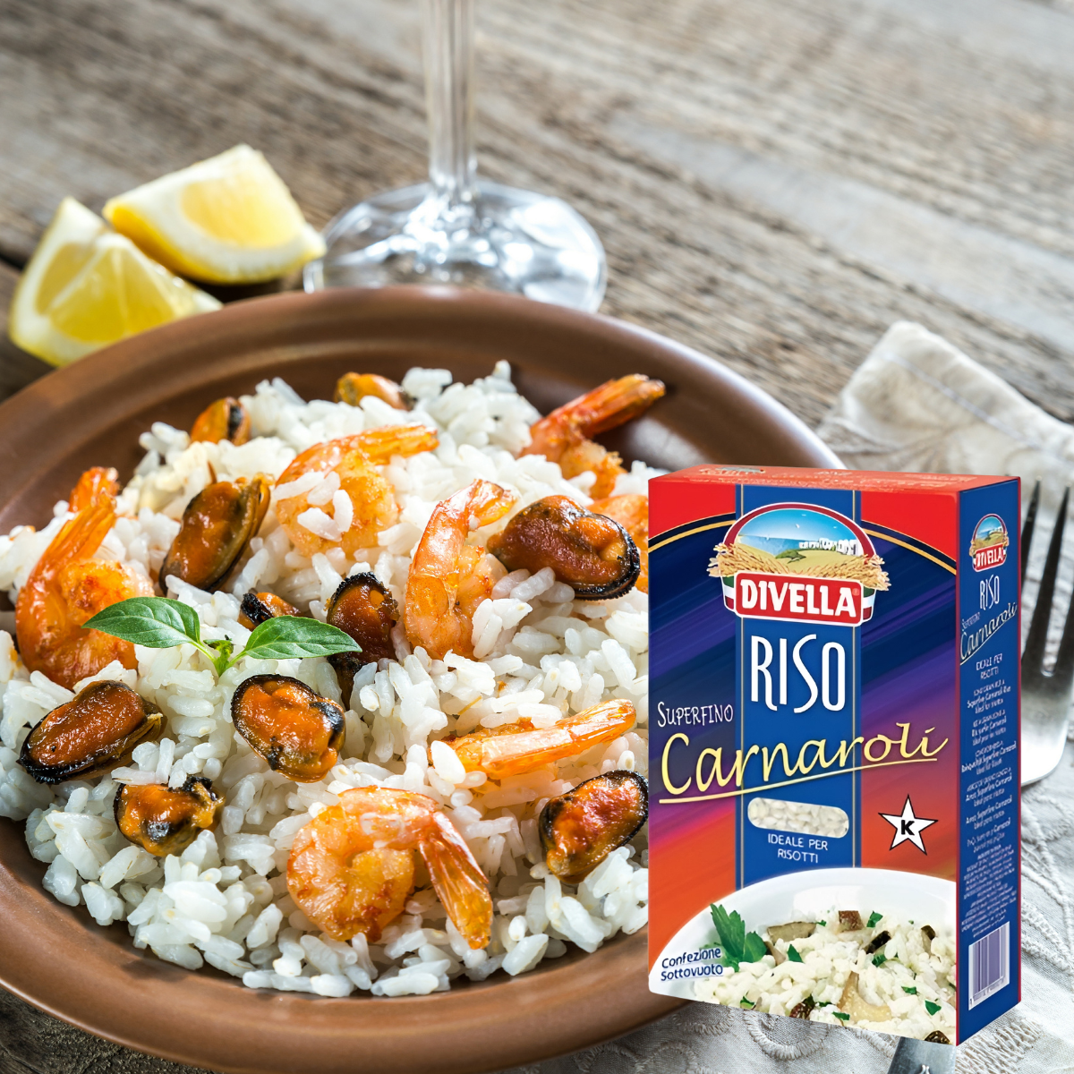 Gạo Ý Chuyên Làm Món Risotto - RISO CARNAROLI DIVELLA 1Kg [Nhập Khẩu Ý]