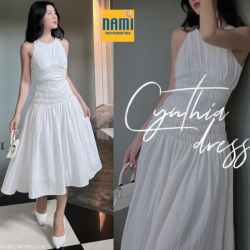Đầm xoè dáng maxi sát nách nhún chỉ lạ mắt duyên dáng thướt tha - ATNU031