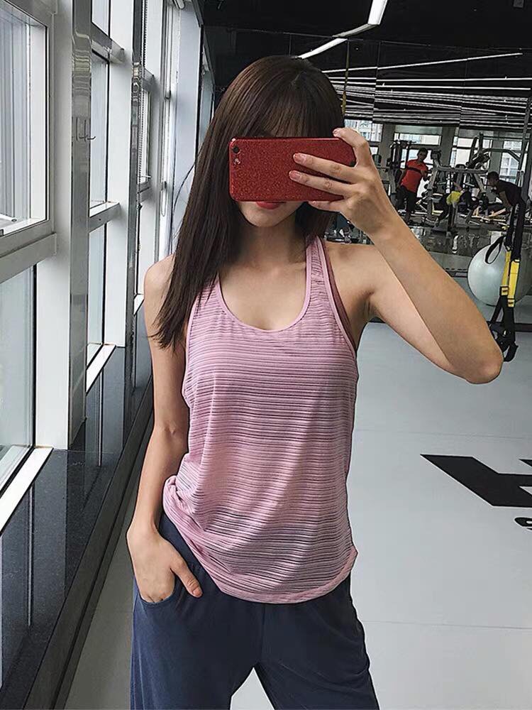 Áo Tank Thể Thao Nữ Thun Lưới Khoét Lưng Trần Quyến Rũ