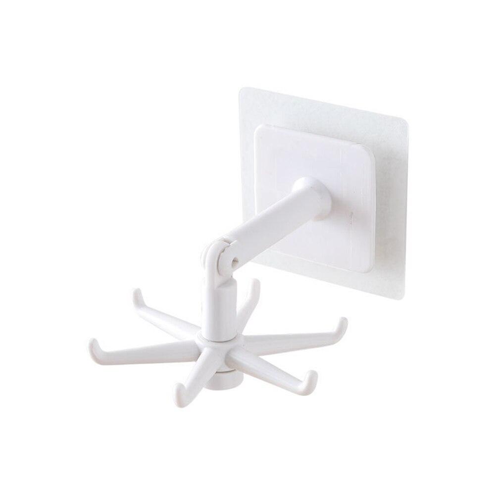 Punch-free Kitchen Rotate Storage Rack Cupboard Shelf Hanging Hook Organizer Closet Hanger Wardrobe Holder Kitchen Storage
